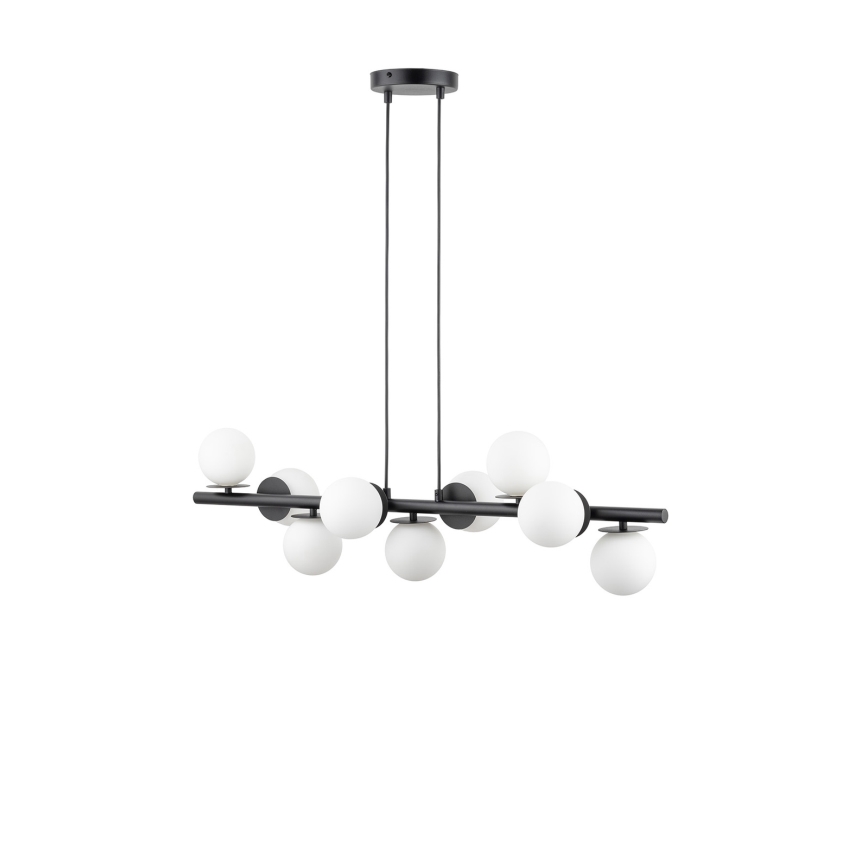 Kattokruunu johdossa AVOLA 9xG9/12W/230V musta