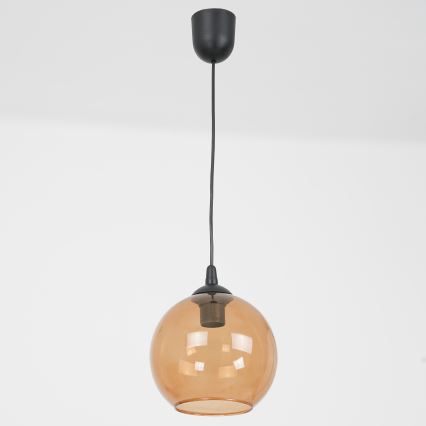 Kattokruunu johdossa BALL 1xE27/60W/230V halkaisija 20 cm beige