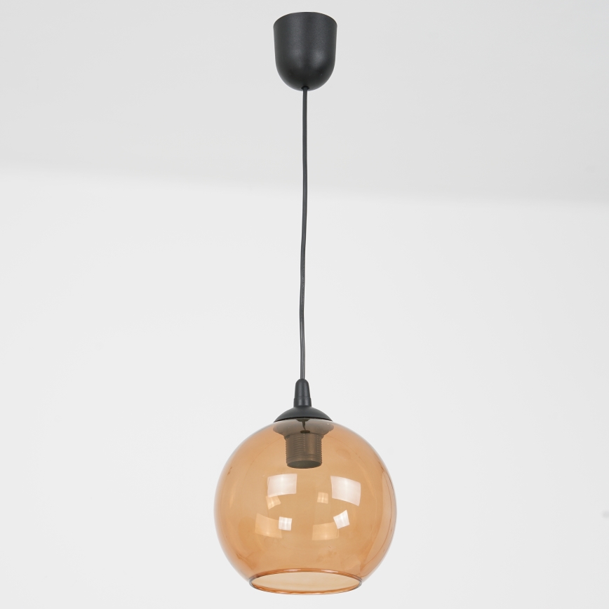 Kattokruunu johdossa BALL 1xE27/60W/230V halkaisija 20 cm beige