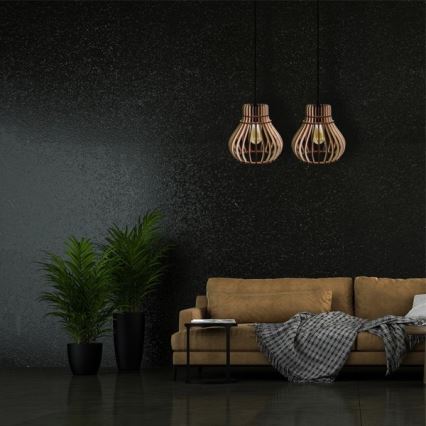 Kattokruunu johdossa BARREL 1xE27/24W/230V halkaisija 20 cm