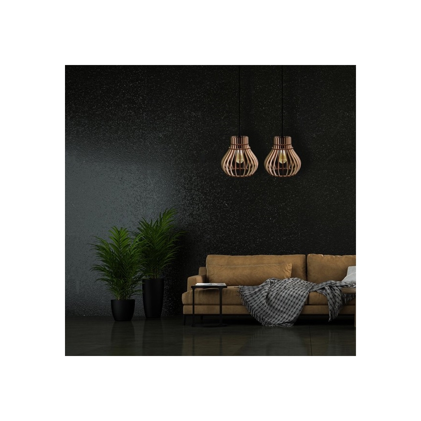 Kattokruunu johdossa BARREL 1xE27/24W/230V halkaisija 20 cm