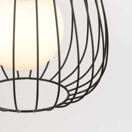 Kattokruunu johdossa BELL 1xG9/12W/230V halkaisija 24 cm musta/kiiltävä kromi