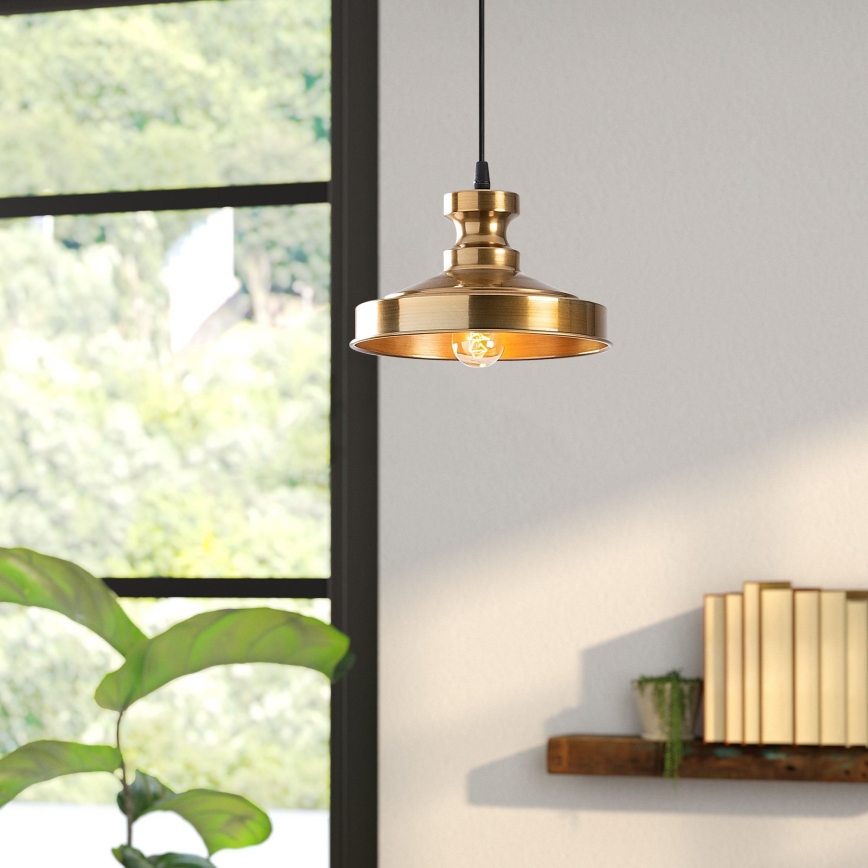 Kattokruunu johdossa BERCESTE 1xE27/40W/230V kulta