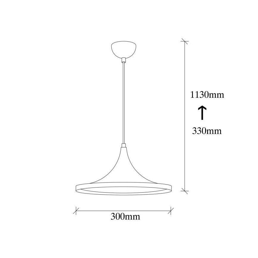 Kattokruunu johdossa BERCESTE 1xE27/40W/230V musta