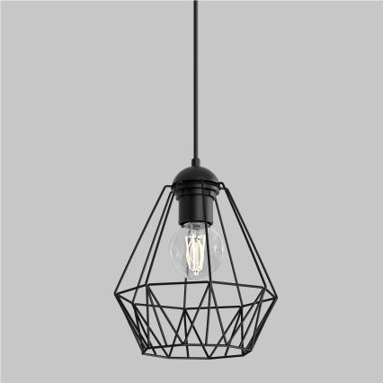 Kattokruunu johdossa BERGEN 1xE27/60W/230V musta