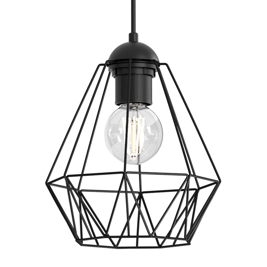 Kattokruunu johdossa BERGEN 1xE27/60W/230V musta