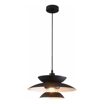 Kattokruunu johdossa BERIT 1xE27/20W/230V musta