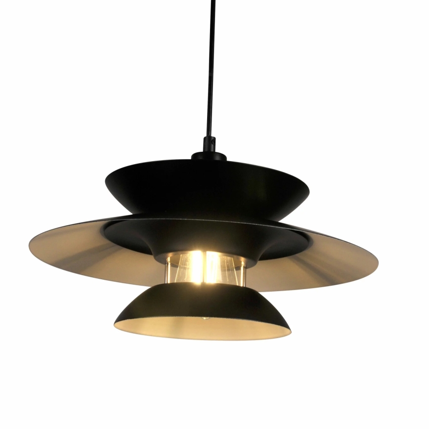 Kattokruunu johdossa BERIT 1xE27/20W/230V musta