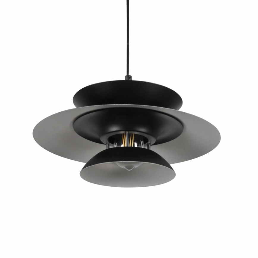 Kattokruunu johdossa BERIT 1xE27/20W/230V musta
