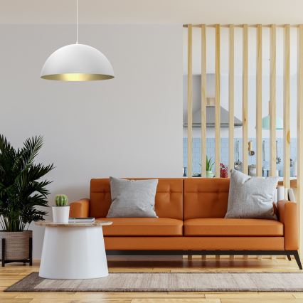 Kattokruunu johdossa BETA 1xE27/60W/230V d. 45 cm valkoinen