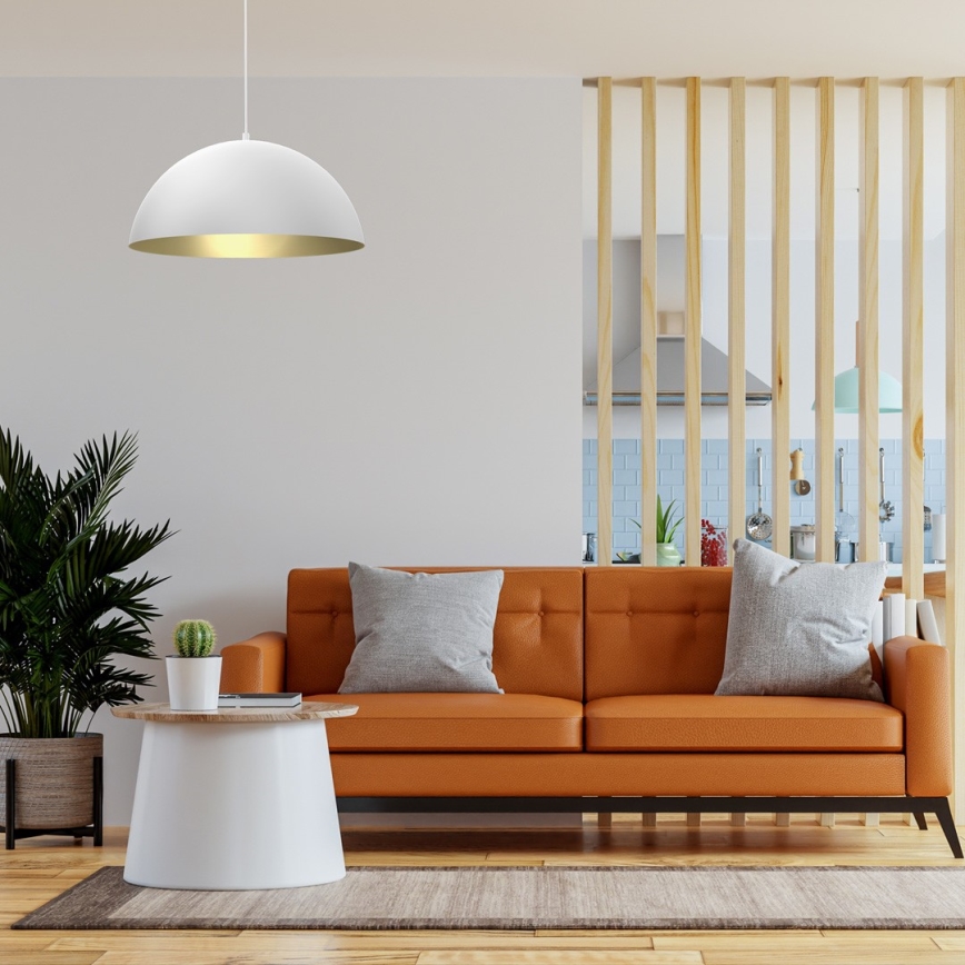 Kattokruunu johdossa BETA 1xE27/60W/230V d. 45 cm valkoinen