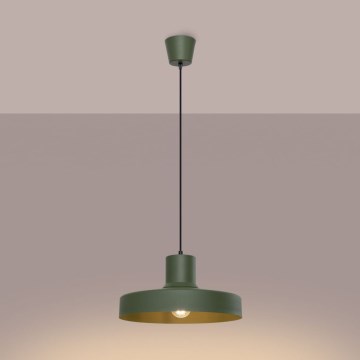 Kattokruunu johdossa BILO 1xE27/15W/230V halkaisija 35 cm vihreä