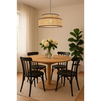 Kattokruunu johdossa BOHO 1xE27/60W/230V halkaisija 40 cm beige