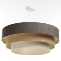Kattokruunu johdossa BOHO TRINITI 1xE27/60W/230V harmaa/beige/kerma
