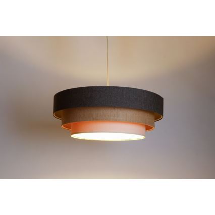 Kattokruunu johdossa BOHO TRINITI 1xE27/60W/230V harmaa/beige/kerma