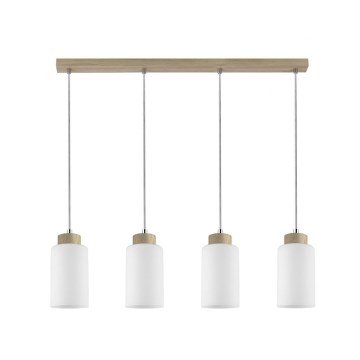 Kattokruunu johdossa BOSCO 4xE27/60W/230V tammi