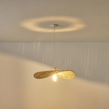 Kattokruunu johdossa CALYPSO 1xE27/15W/230V halkaisija 55 cm bambu