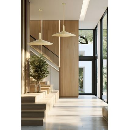 Kattokruunu johdossa CAPRI 1xE27/15W/230V halkaisija 50 cm kulta