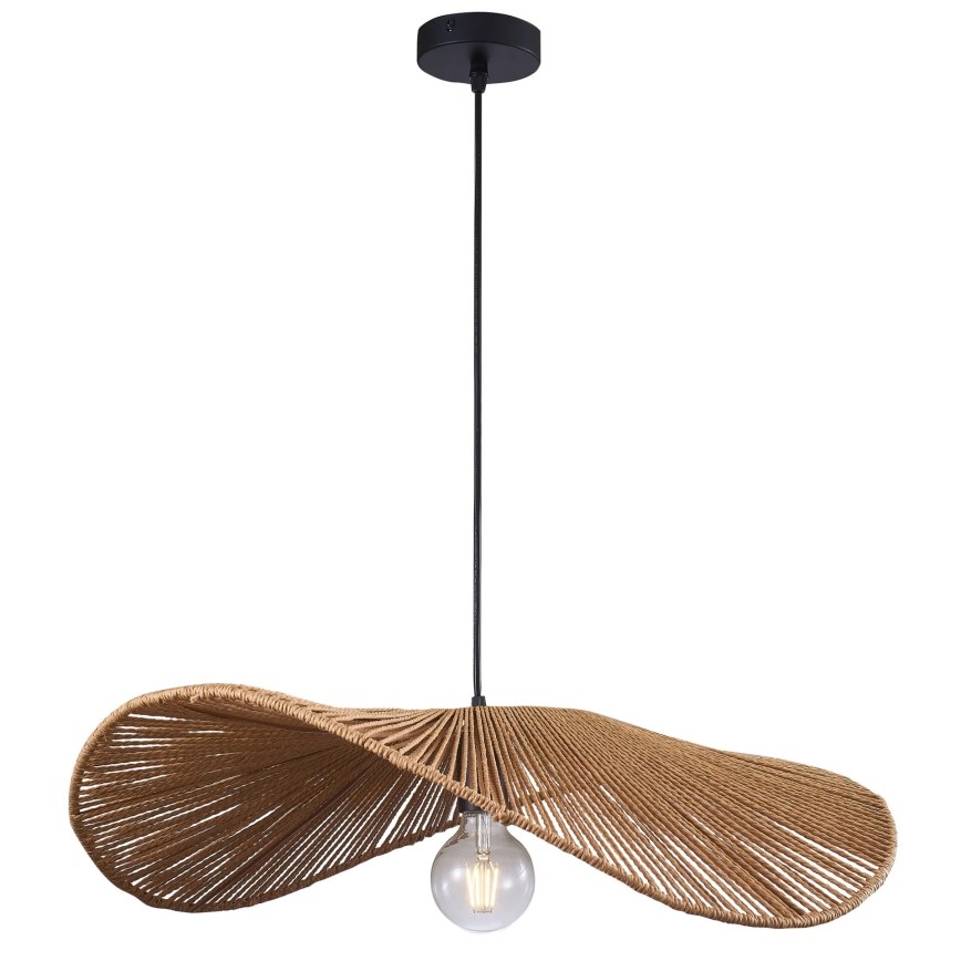 Kattokruunu johdossa CAPRI 1xE27/20W/230V halkaisija 60 cm bambu
