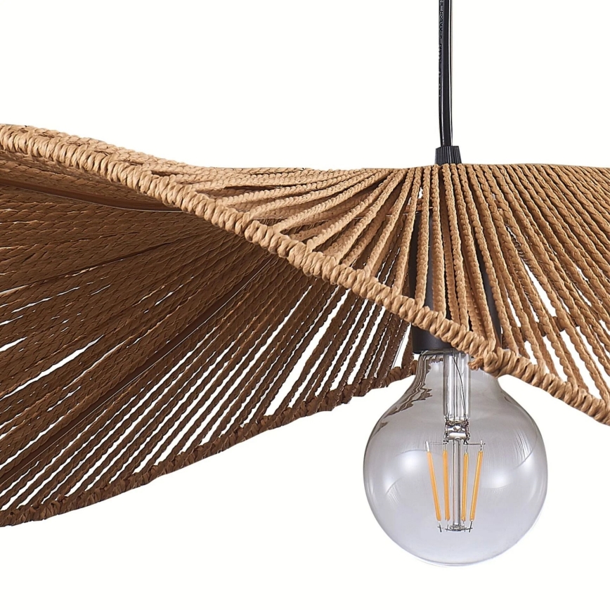 Kattokruunu johdossa CAPRI 1xE27/20W/230V halkaisija 60 cm bambu