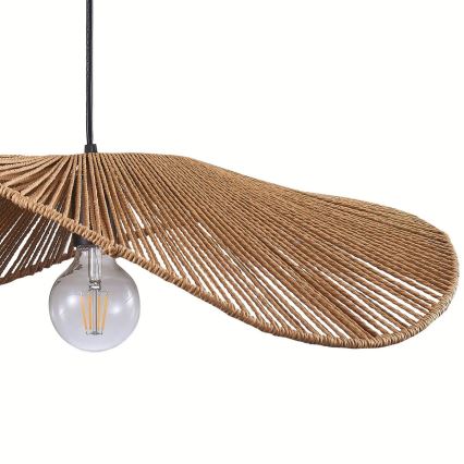 Kattokruunu johdossa CAPRI 1xE27/20W/230V halkaisija 60 cm bambu