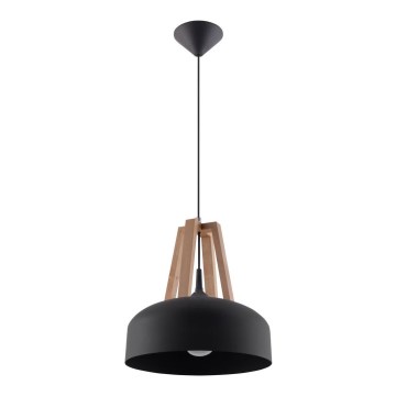 Kattokruunu johdossa CASCO 1xE27/60W/230V halkaisija 30 cm Koivu