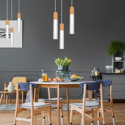 Kattokruunu johdossa CASSA 3xGU10/8W/230V valkoinen