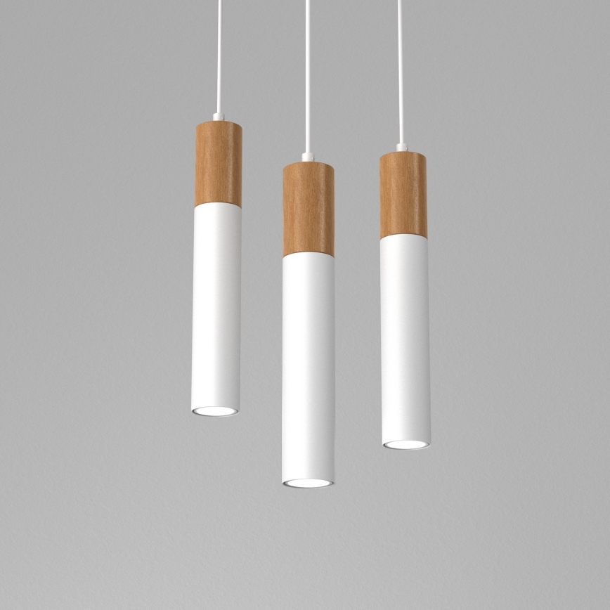 Kattokruunu johdossa CASSA 3xGU10/8W/230V valkoinen