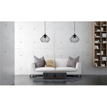 Kattokruunu johdossa CEED 1xE27/60W/230V musta