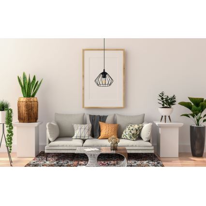 Kattokruunu johdossa CEED 1xE27/60W/230V musta