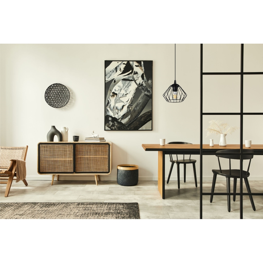 Kattokruunu johdossa CEED 1xE27/60W/230V musta