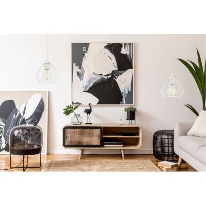 Kattokruunu johdossa CEED 1xE27/60W/230V valkoinen