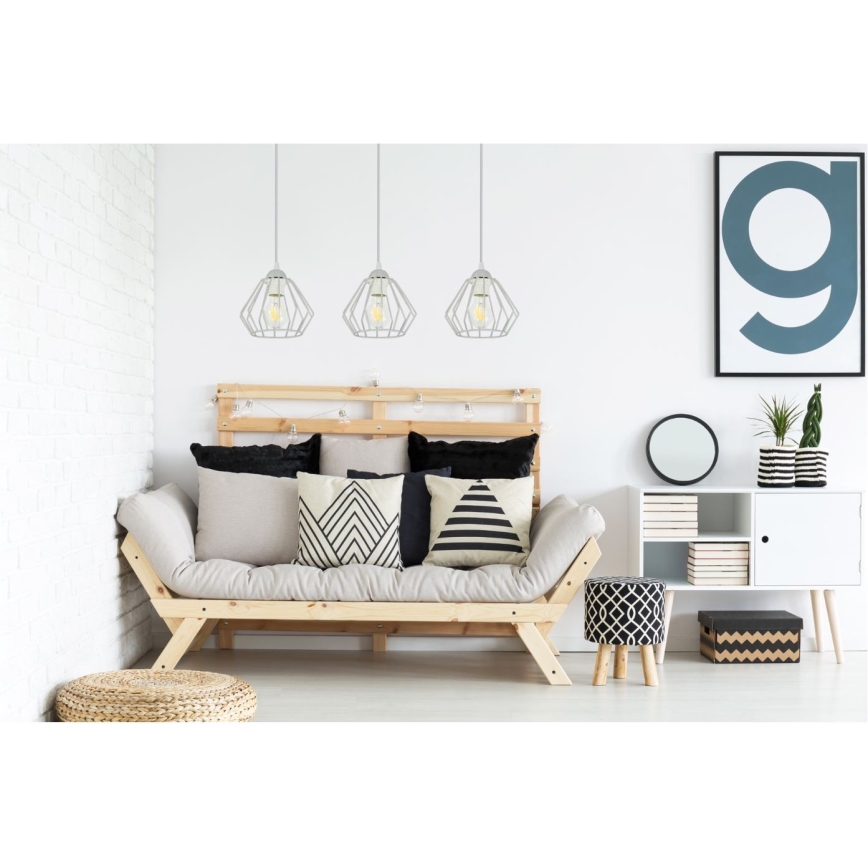 Kattokruunu johdossa CEED 3xE27/60W/230V harmaa