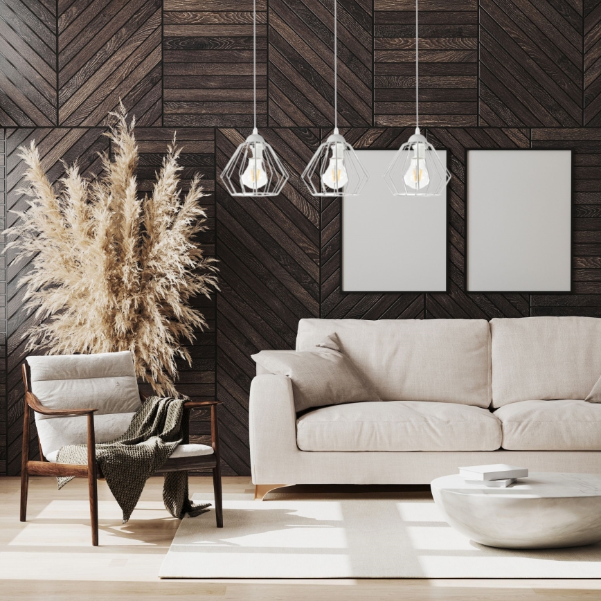 Kattokruunu johdossa CEED 3xE27/60W/230V harmaa