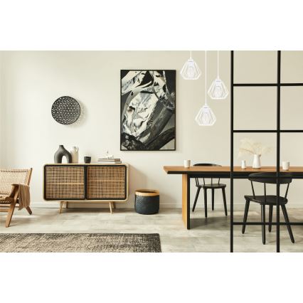 Kattokruunu johdossa CEED 3xE27/60W/230V valkoinen