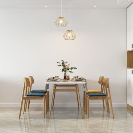 Kattokruunu johdossa CEED GOLD 2xE27/60W/230V halkaisija 28 cm valkoinen/kulta