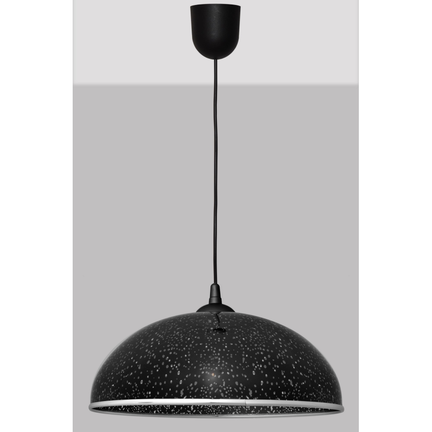 Kattokruunu johdossa CIRCLE 1xE27/15W/230V musta