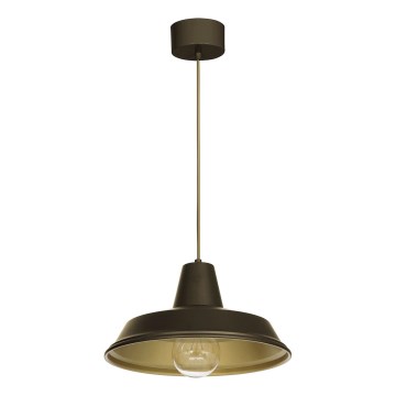 Kattokruunu johdossa CLASS 1xE27/15W/230V messinki