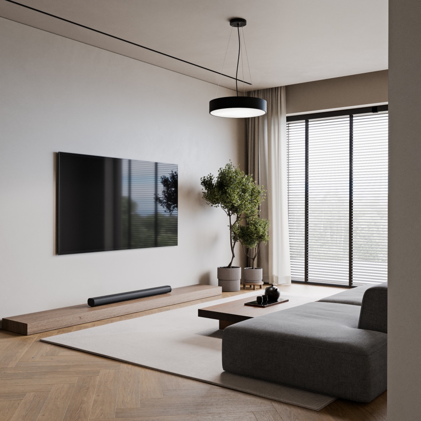 Kattokruunu johdossa CLEO 3xE27/24W/230V halkaisija 40 cm musta