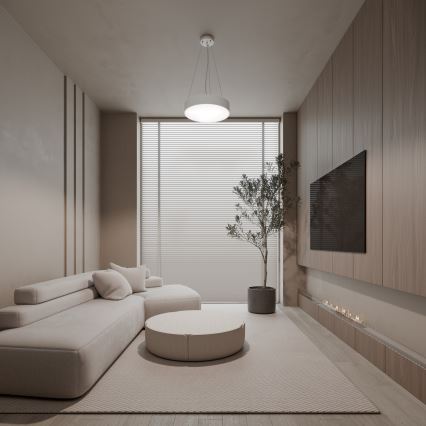 Kattokruunu johdossa CLEO 3xE27/24W/230V halkaisija 40 cm valkoinen