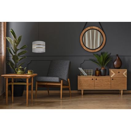 Kattokruunu johdossa CORAL 1xE27/60W/230V d. 20 cm harmaa