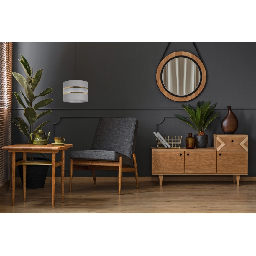 Kattokruunu johdossa CORAL 1xE27/60W/230V d. 20 cm harmaa