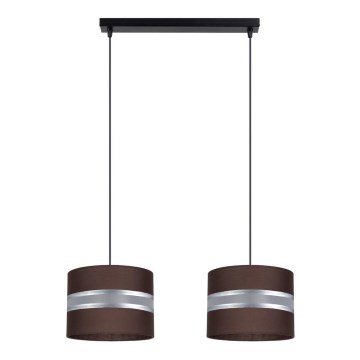 Kattokruunu johdossa CORAL 2xE27/60W/230V ruskea