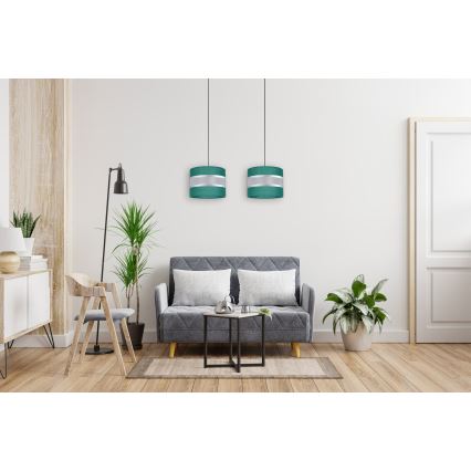 Kattokruunu johdossa CORAL 2xE27/60W/230V vihreä