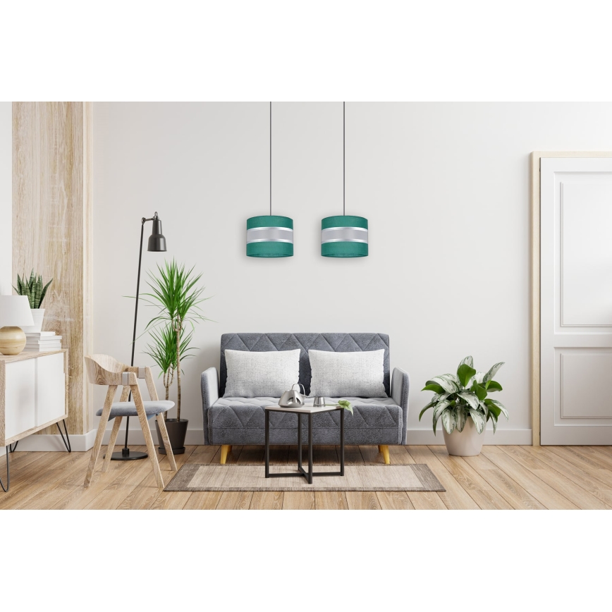 Kattokruunu johdossa CORAL 2xE27/60W/230V vihreä