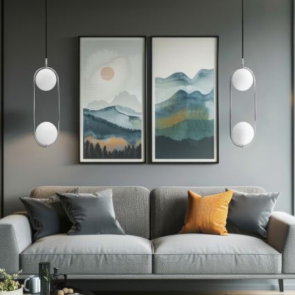 Kattokruunu johdossa CORDEL 2xG9/28W/230V kiiltävä kromi