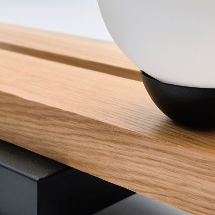 Kattokruunu johdossa CORTINA 2xE27/15W/230V + 2xG9/5W/230V musta/tammi