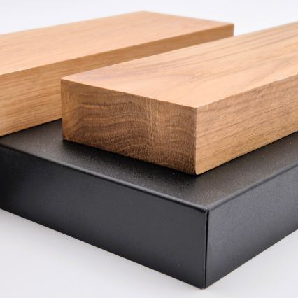 Kattokruunu johdossa CORTINA 2xE27/15W/230V + 2xG9/5W/230V musta/tammi