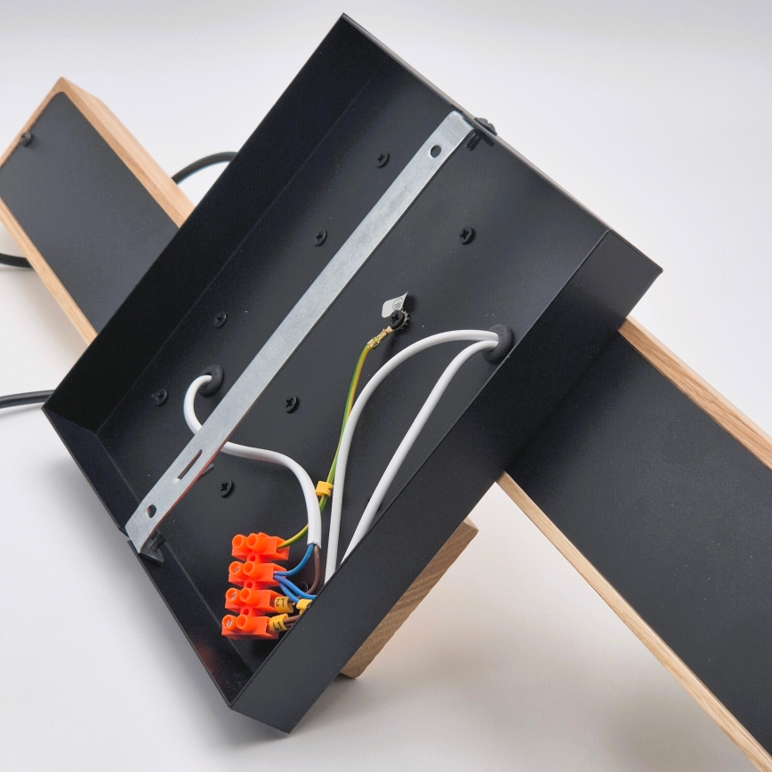 Kattokruunu johdossa CORTINA 2xE27/15W/230V + 2xG9/5W/230V musta/tammi