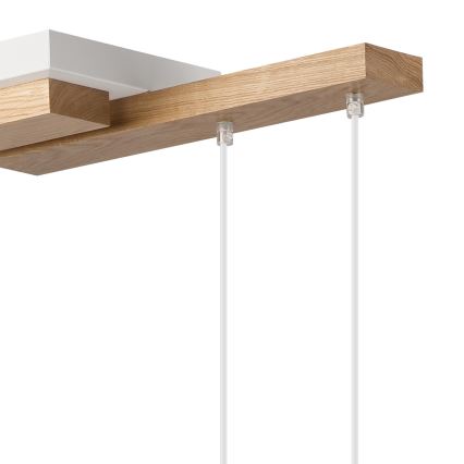 Kattokruunu johdossa CORTINA 2xE27/15W/230V + 2xG9/5W/230V valkoinen/tammi